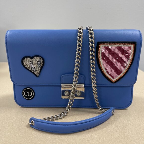 Dior Handbags - Christian Dior Miss Dior Promenade Heart Badge Wallet on a Chain - Preowned